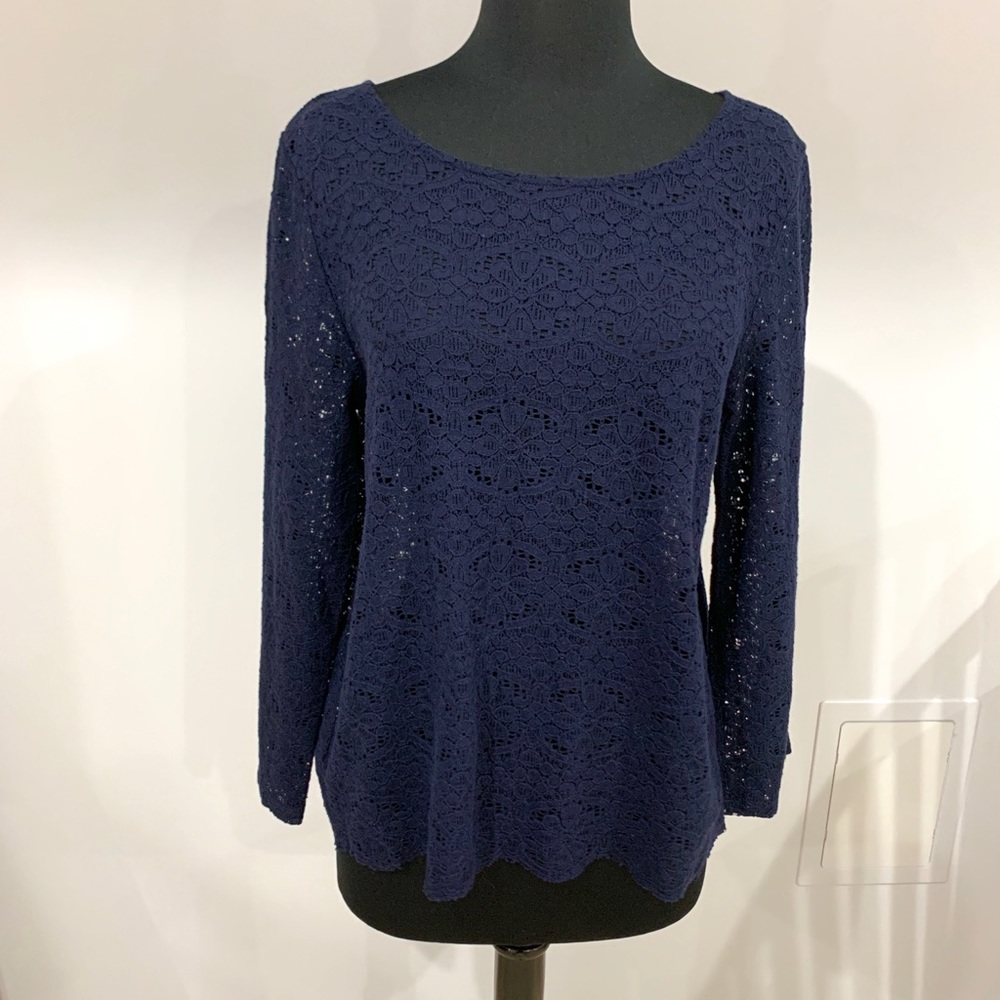 Loft Button Back Lace Top - image 6